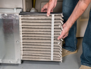 fixing hvac air flow by changing the air filter.