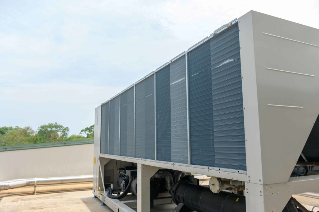 Photo of rooftop hvac unit on a commercial building