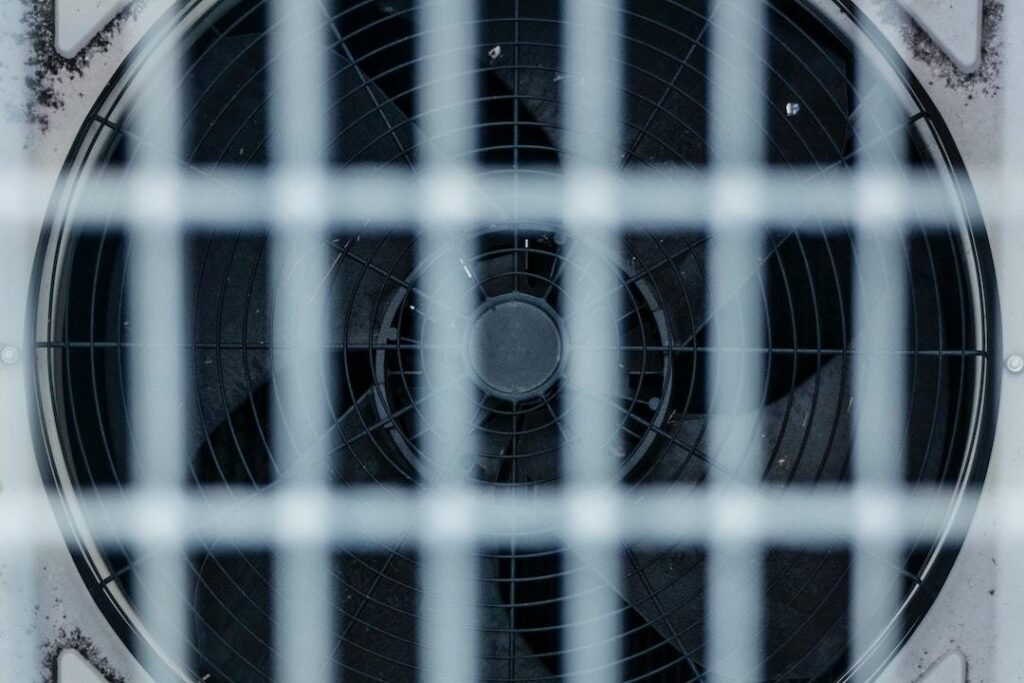 photo of whole home air filtration system fan